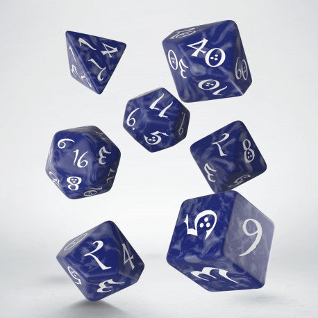 Classic RPG Dice Set: Cobalt & White