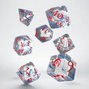 Classic RPG Dice Set: Translucent & Blue/Red