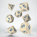Classic Runic RPG Dice Set: Beige & Blue