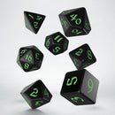 Classic Runic RPG Dice Set: Black & Green