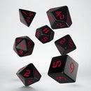 Classic Runic RPG Dice Set: Black and Red