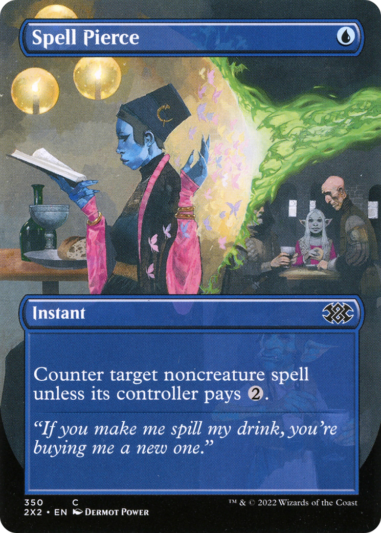 Spell Pierce (Borderless Alternate Art) [Double Masters 2022]
