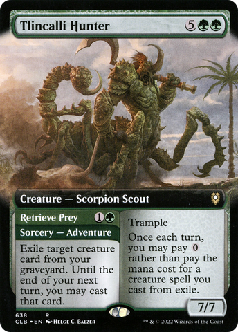 Tlincalli Hunter // Retrieve Prey (Extended Art) [Commander Legends: Battle for Baldur's Gate]