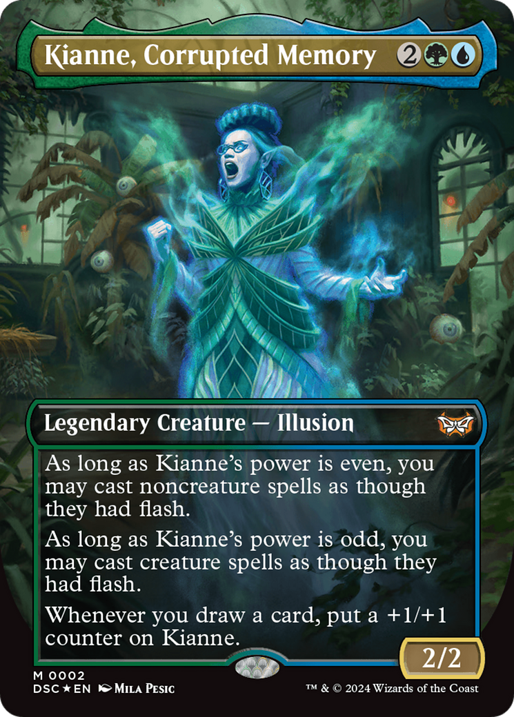 Kianne, Corrupted Memory (Borderless) [Duskmourn: House of Horror Commander]