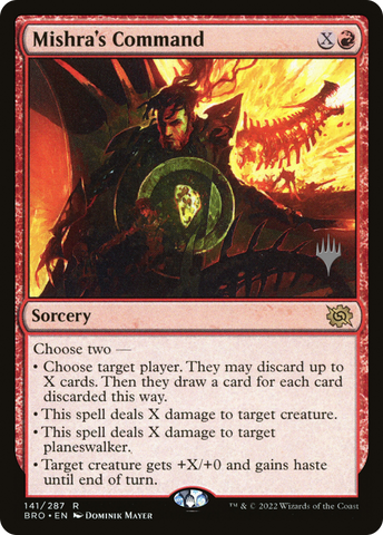 Mishra's Command (Promo Pack) [The Brothers' War Promos]