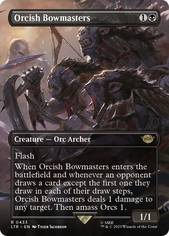 Orcish Bowmasters (Borderless Alternate Art) [The Lord of the Rings: Tales of Middle-Earth]