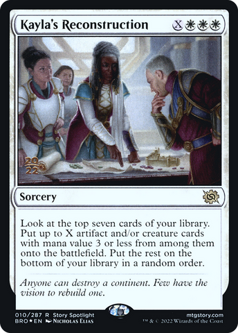 Kayla's Reconstruction [The Brothers' War Prerelease Promos]