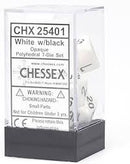 Chessex Opaque: White/Black 7 Dice Set
