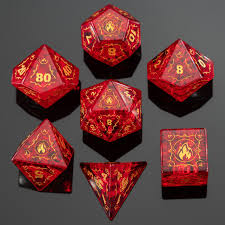 Dragon's Hoard Fire Dice: Blast Ruby Glass