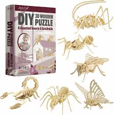 Hands Craft: DIY 3D Wooden Puzzle Insects & Arachnids