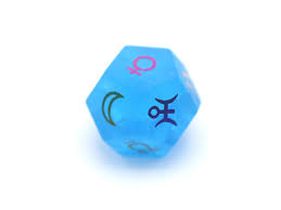 Hymgho Premium Dice: Gemstone Astral Set, Sea Blue