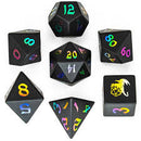 Dragon's Hoard Gemstone Dice: Obsidian w/ Rainbow