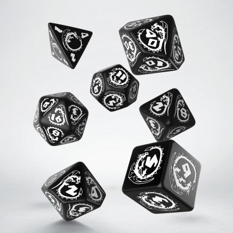 Dragons Modern Dice Set: Hematite