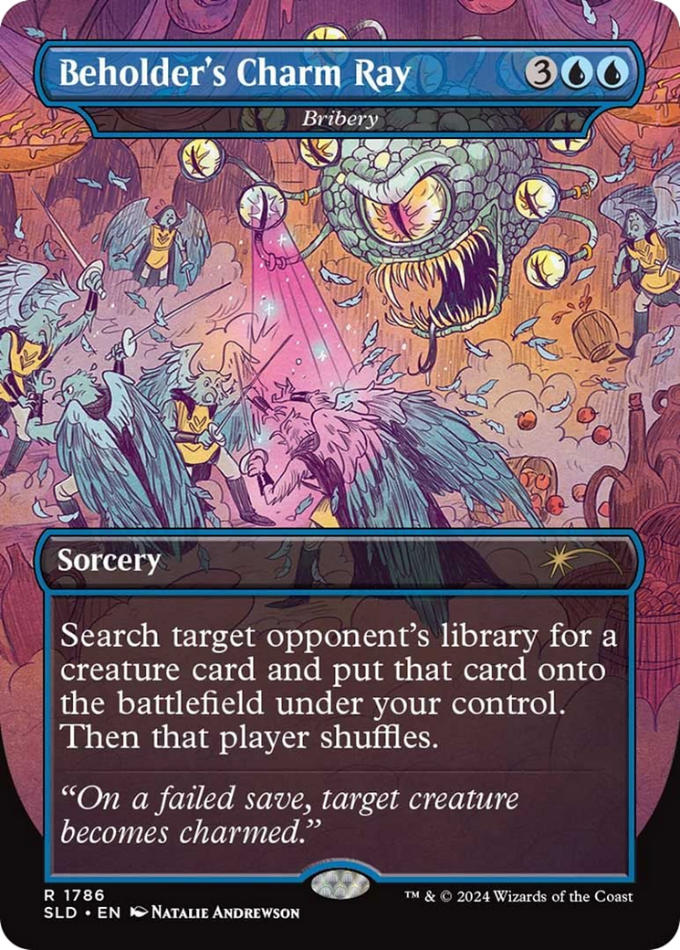Bribery (SLD-1786) - Secret Lair Drop / Beholder's Charm Ray (Borderless) Foil