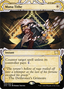 Mana Tithe (STA-008) - Strixhaven Mystical Archive: (Showcase) (Borderless) Foil