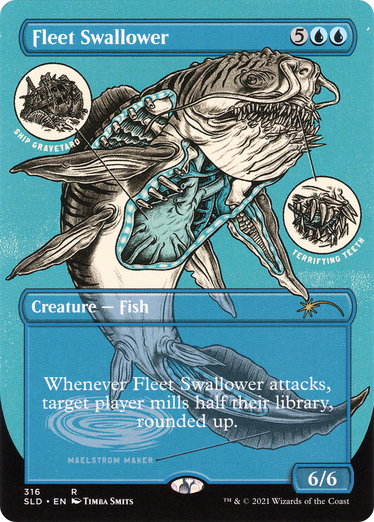Fleet Swallower (SLD-316) - Secret Lair Drop (Borderless) Etched Foil