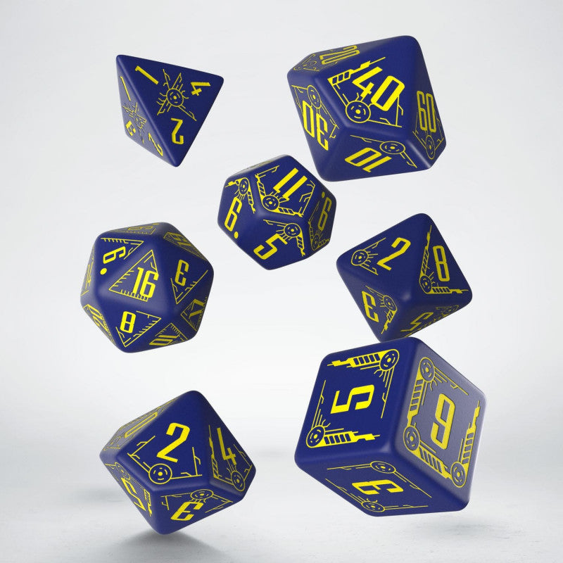 Galactic Dice Set: Navy and Yellow