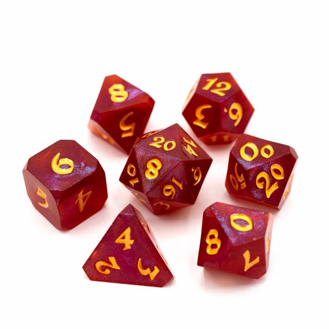 Die Hard Dice 7 Die RPG Dice Set: Avalore Enchanted Little Red