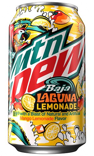 12oz Can: Mountain Dew: Baja Laguna Lemonade