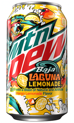 12oz Can: Mountain Dew: Baja Laguna Lemonade