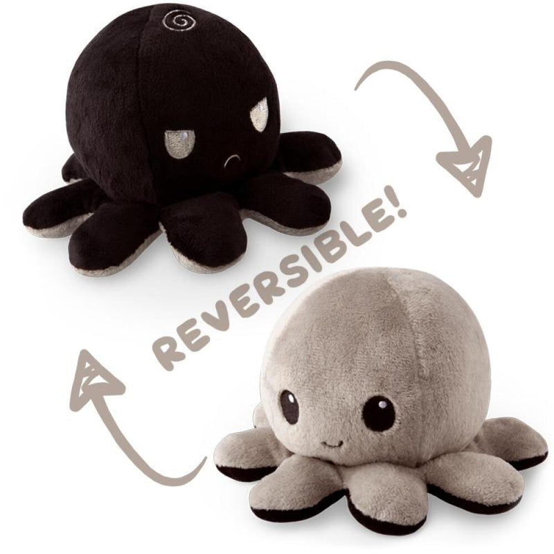 Reversible Octopus Plushie: Black/Gray