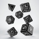 Runic Dice Set: Black and White