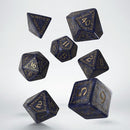 Q Workshop Runic Dice Set - Mixed Blue & Gold
