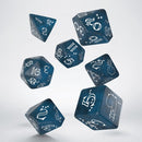 Llama 7pc Dice Set: Dark Blue & White
