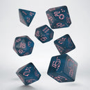 Llama 7pc Dice Set: Dark Blue & Pink