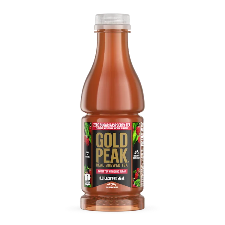 18.5 oz Bottle: Gold Peak Tea: Zero Sugar Raspberry Tea