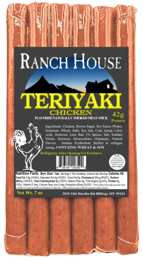 Ranch House Meats: 7 oz Pack: Teriyaki Chicken