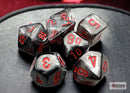 Chessex Mini Dice: Velvet - Black/red 7 Dice Set