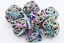 Foam Brain Games Burnt Opal Hollow Hearts RPG Metal Dice Set
