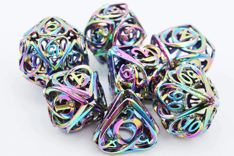 Foam Brain Games Burnt Opal Hollow Hearts RPG Metal Dice Set