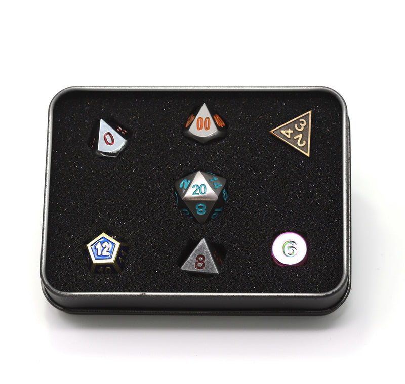 Die Hard Dice 7 Die RPG Metal Dice Set: Renegade