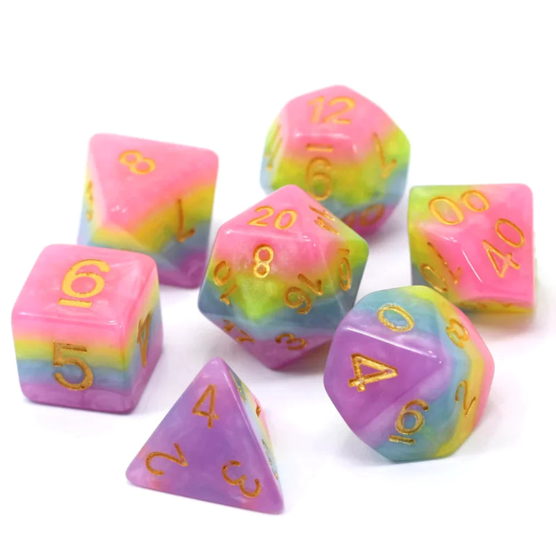 Die Hard Dice 7pc RPG Set - Princess Unicorn Bubblegum