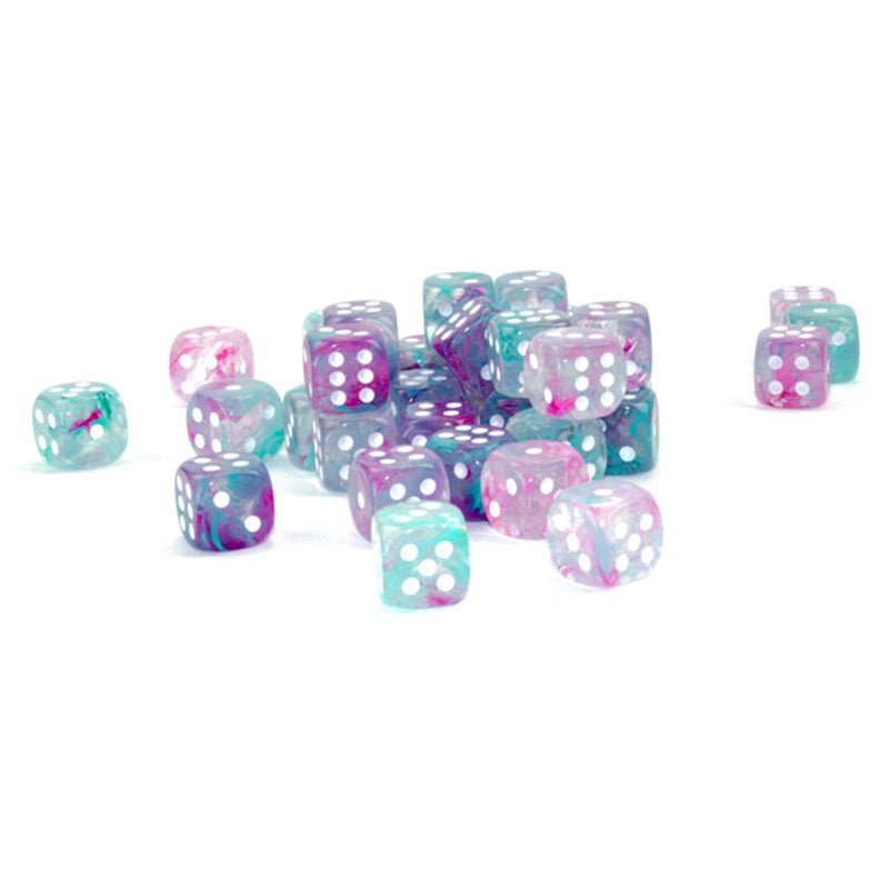 Chessex Nebula: 12MM D6 Wisteria/White (36)
