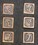 Hymgho Solid Metal Dragon Dice - Ancient Copper D6 Set (6)