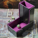 Forged Gaming The Keep: Compact Magnetic Dice Tower and Dice Tray - Purple