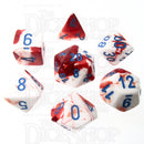 Chessex Gemini: Red-White/Blue 7 Dice Set
