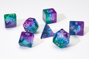 Sirius Dice: 7 Die Set: Blue Aurora Semi-Transparent Resin