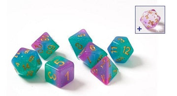 Sirius Dice: 7 Die Set: Semi-Translucent - Northern Lights