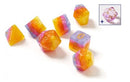 Sirius Dice: 7 Die Set: Semi-Translucent - Tahitian Sunset