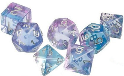 Sirius Dice: 7 Die Set: Semi-Translucent - Ocean Blue