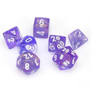 Chessex Borealis: Purple/White 7 Dice Set