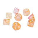Chessex Lab Dice Nebula: Supernova/White Luminary 7 Dice Set