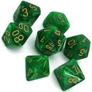 Chessex Vortex: Green/Gold 7 Dice Set