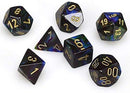 Chessex Lustrous: Shadow/Gold 7 Dice Set