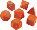 Chessex Lab Dice Heavy: Orange/Turquoise 7 Dice Set