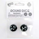 Koplow Games Round Dice D6 (1 Pair) - Black